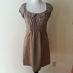 Maeve tan cap sleeve dress - womens 6